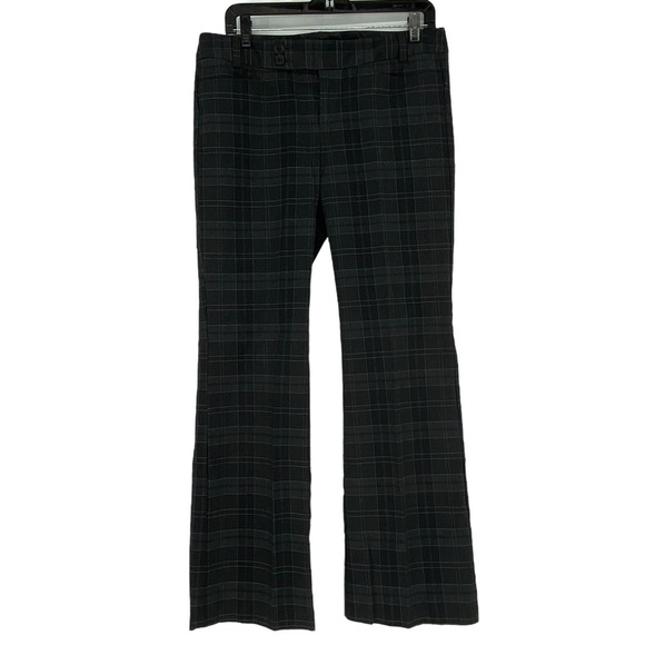 Tommy Hilfiger Plaid Y2K Bootcut Gray & Black Pants Women's size 8 - Picture 1 of 13